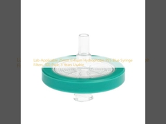 実験室用 25mm 0.45μm 水素抵抗性 PES 青い注射器フィルター,100パック,3年使用可能